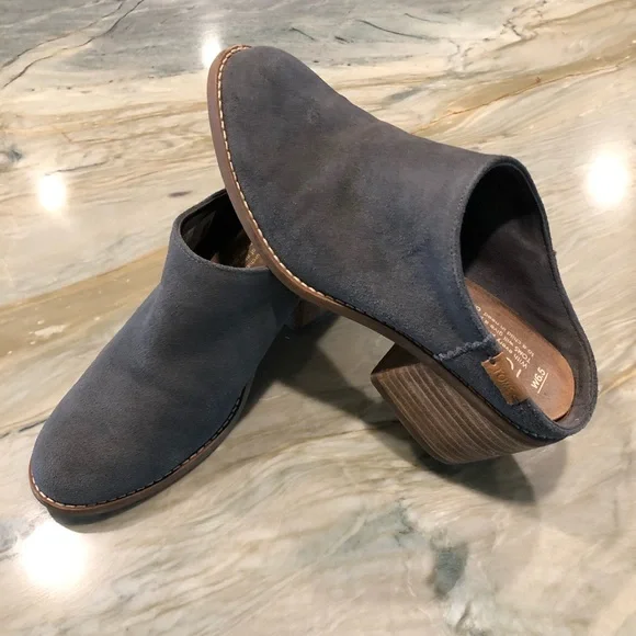 Toms Suede block heel Mules - Picture 1 of 6